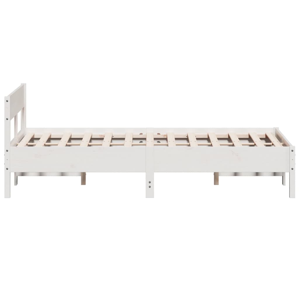 Bedframe zonder matras massief grenenhout wit 140x200 cm is nu te koop bij PeponiXL, paradijselijk wonen!