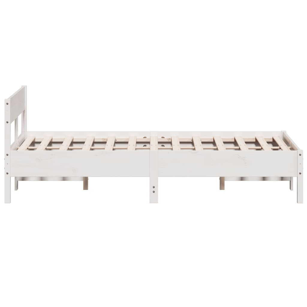 Bedframe zonder matras massief grenenhout wit 120x200 cm is nu te koop bij PeponiXL, paradijselijk wonen!