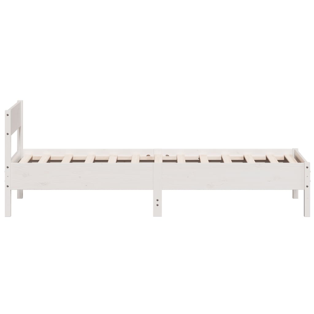 Bedframe zonder matras massief grenenhout wit 140x200 cm is nu te koop bij PeponiXL, paradijselijk wonen!