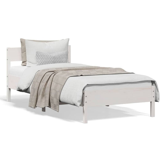 Bedframe zonder matras massief grenenhout wit 140x200 cm is nu te koop bij PeponiXL, paradijselijk wonen!