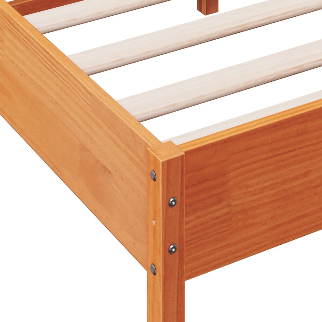 Bedframe zonder matras massief grenenhout wasbruin 100x200 cm is nu te koop bij PeponiXL, paradijselijk wonen!