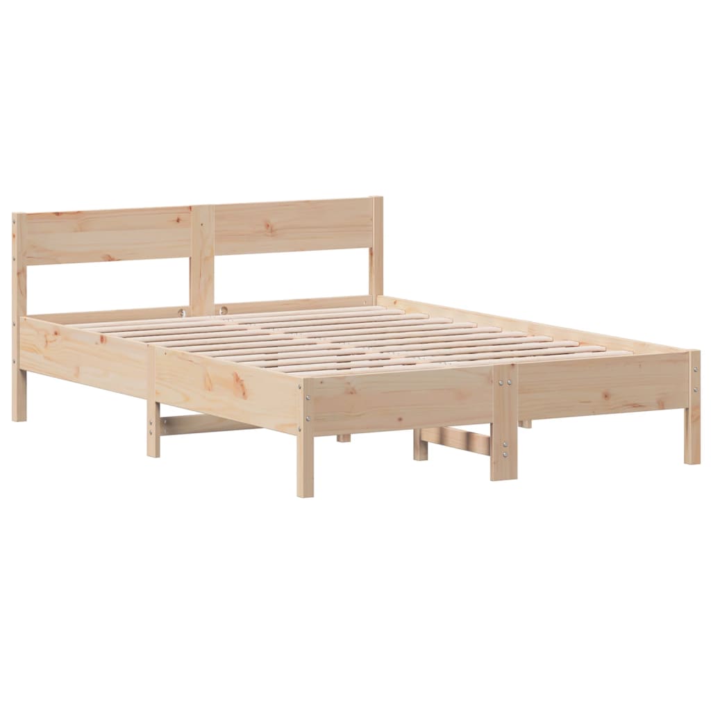 Bedframe zonder matras massief grenenhout 140x190 cm is nu te koop bij PeponiXL, paradijselijk wonen!