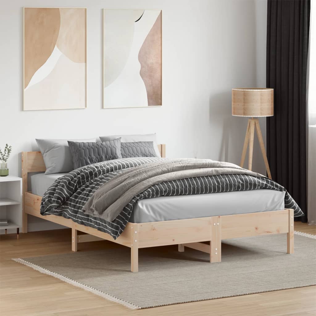 Bedframe zonder matras massief grenenhout 140x190 cm is nu te koop bij PeponiXL, paradijselijk wonen!