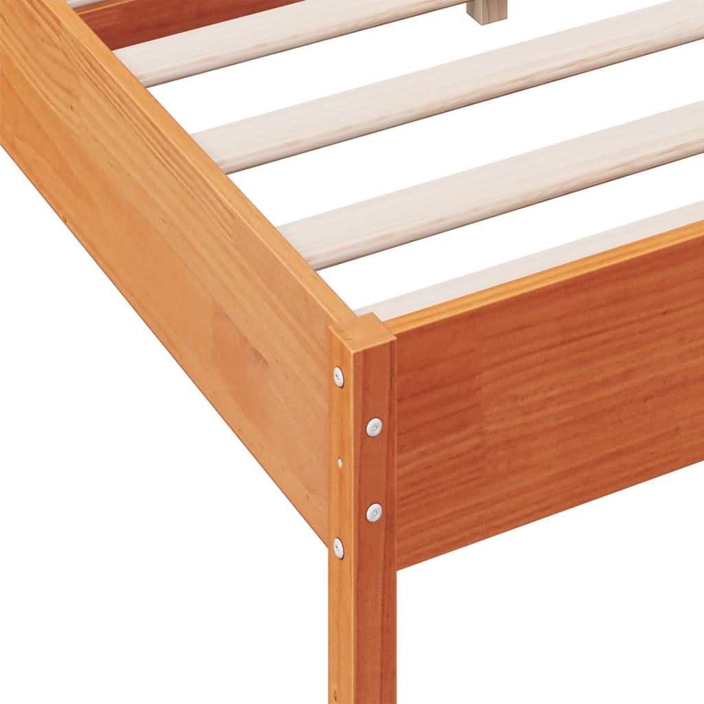 Bed met matras massief grenenhout wasbruin 140x190 cm is nu te koop bij PeponiXL, paradijselijk wonen!