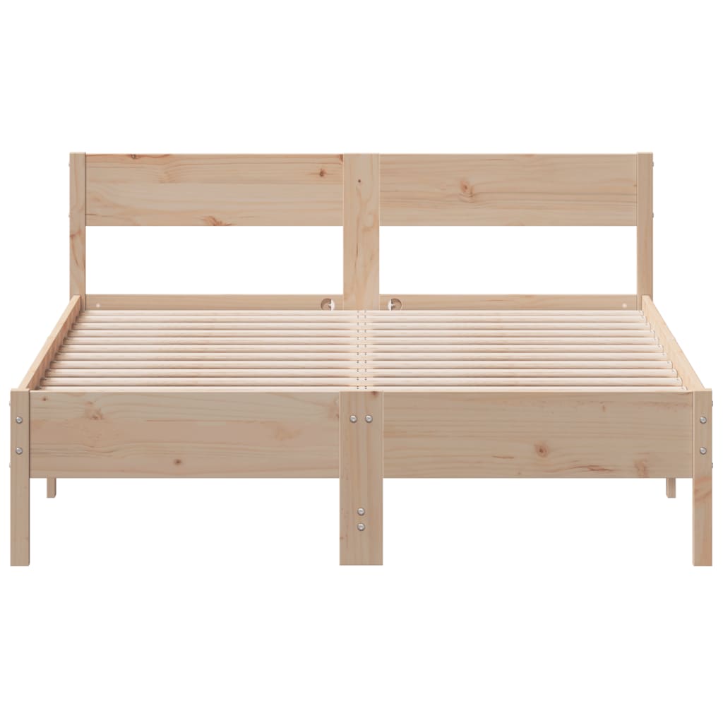 Bedframe zonder matras massief grenenhout 135x190 cm is nu te koop bij PeponiXL, paradijselijk wonen!