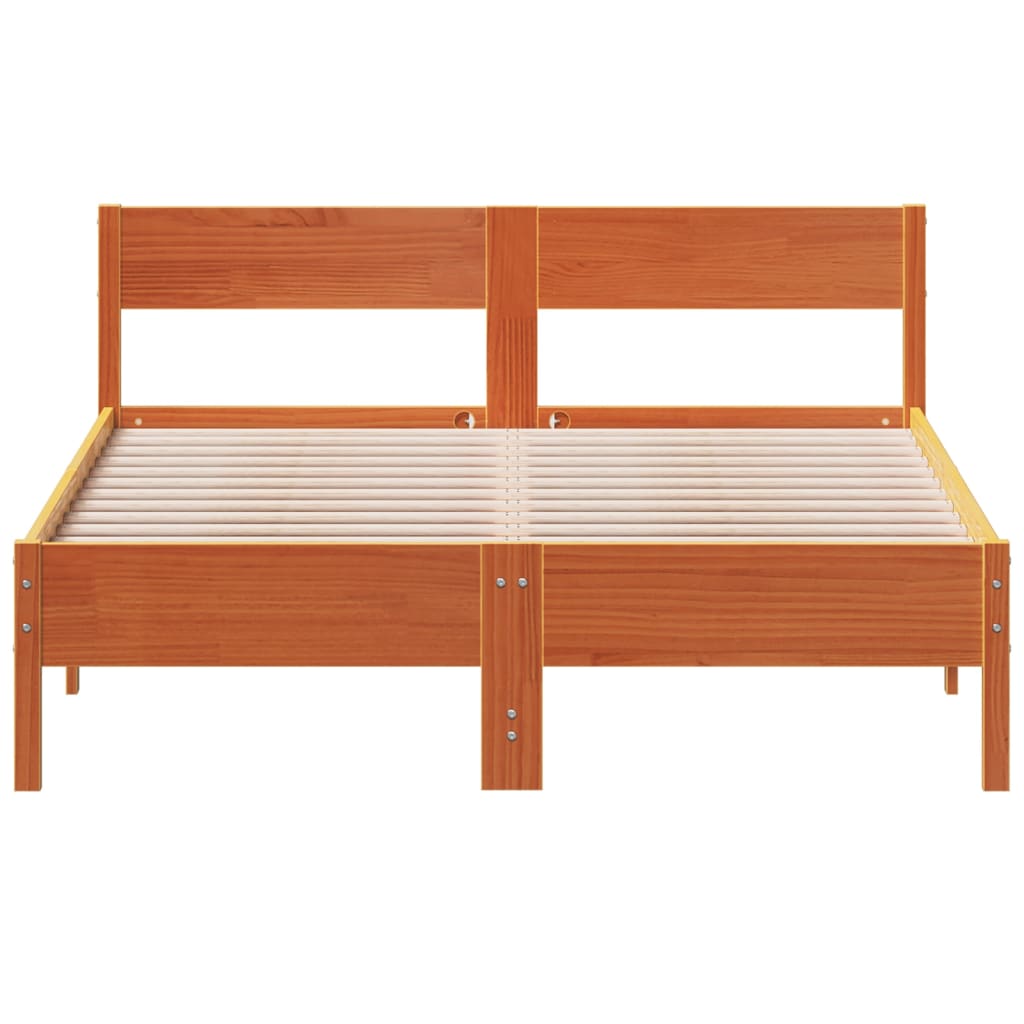 Bedframe zonder matras massief grenenhout wasbruin 120x190 cm is nu te koop bij PeponiXL, paradijselijk wonen!
