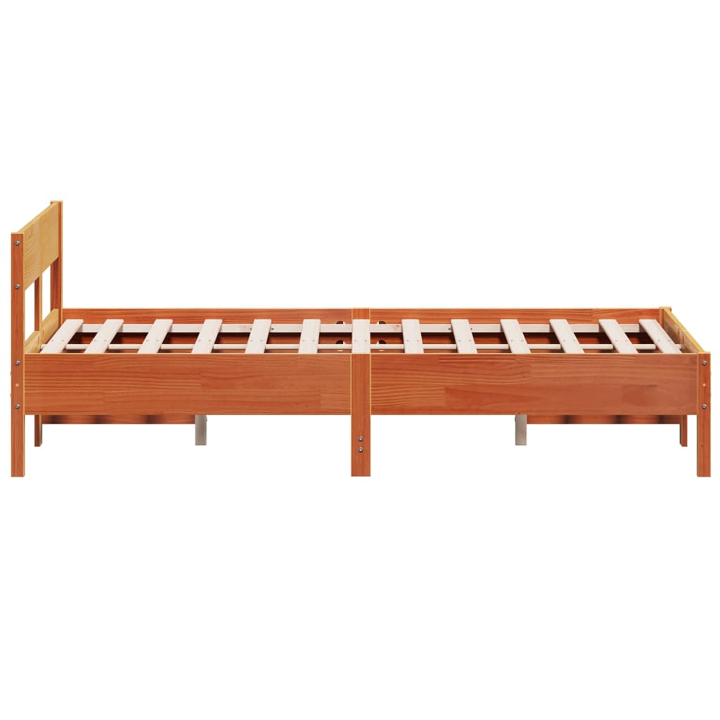 Bedframe zonder matras massief grenenhout wasbruin 120x190 cm is nu te koop bij PeponiXL, paradijselijk wonen!