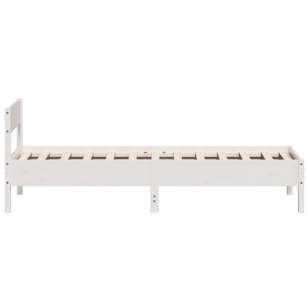 Bedframe zonder matras massief grenenhout wit 90x190 cm is nu te koop bij PeponiXL, paradijselijk wonen!