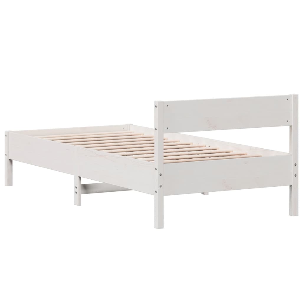 Bedframe zonder matras massief grenenhout wit 90x190 cm is nu te koop bij PeponiXL, paradijselijk wonen!