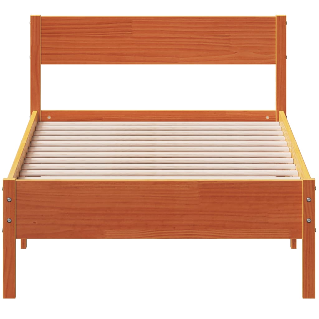 Bedframe zonder matras massief grenenhout wasbruin 90x190 cm is nu te koop bij PeponiXL, paradijselijk wonen!