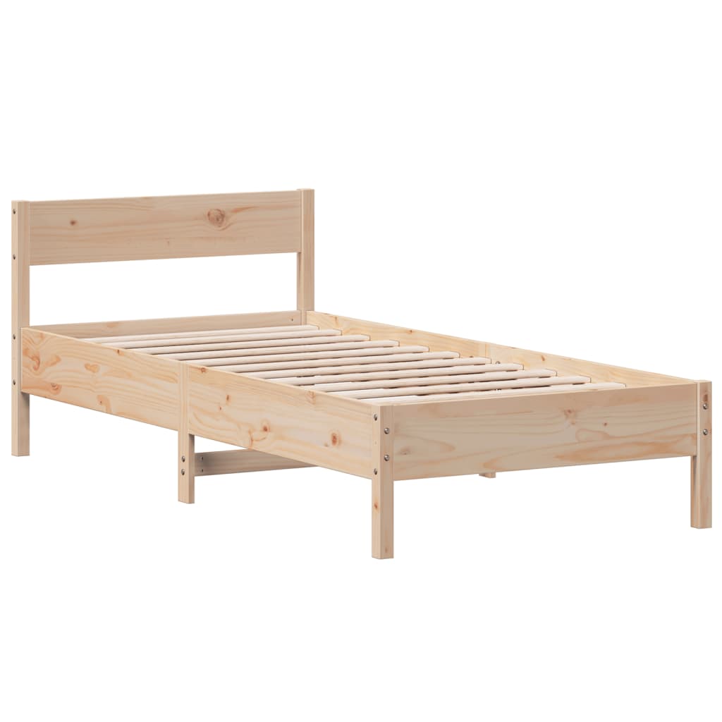 Bedframe zonder matras massief grenenhout 75x190 cm is nu te koop bij PeponiXL, paradijselijk wonen!