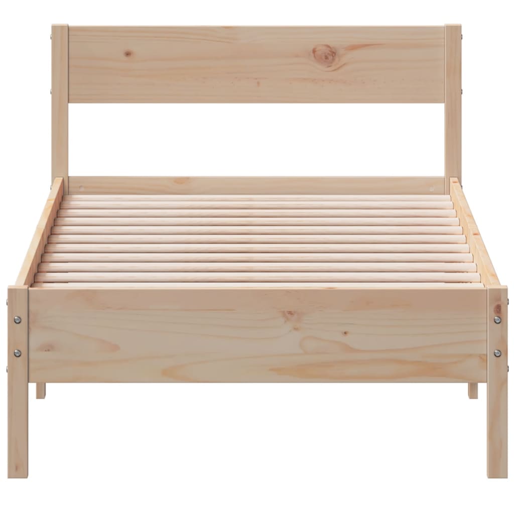 Bedframe zonder matras massief grenenhout 75x190 cm is nu te koop bij PeponiXL, paradijselijk wonen!