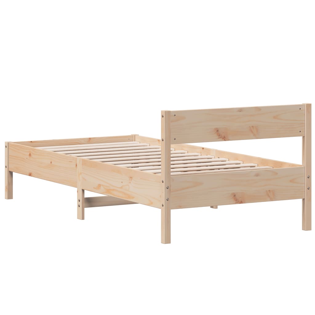 Bedframe zonder matras massief grenenhout 75x190 cm is nu te koop bij PeponiXL, paradijselijk wonen!