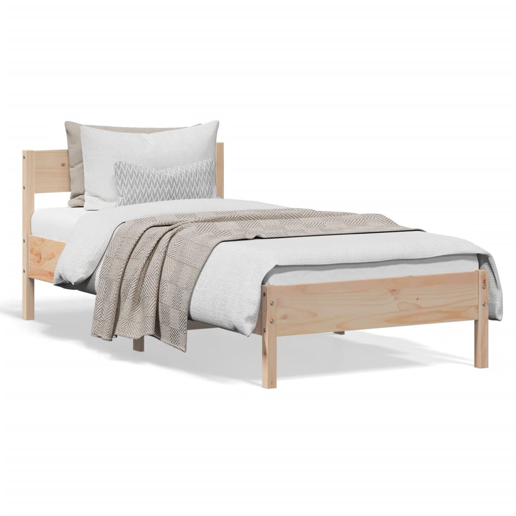 Bedframe zonder matras massief grenenhout 75x190 cm is nu te koop bij PeponiXL, paradijselijk wonen!