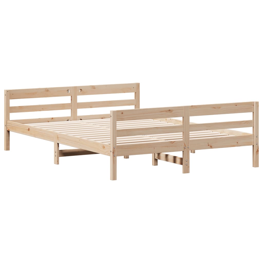 Bedframe zonder matras massief grenenhout 140x200 cm is nu te koop bij PeponiXL, paradijselijk wonen!