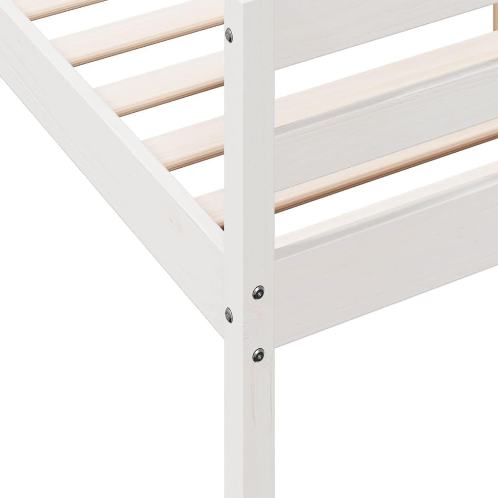 Bedframe zonder matras massief grenenhout wit 140x200 cm is nu te koop bij PeponiXL, paradijselijk wonen!