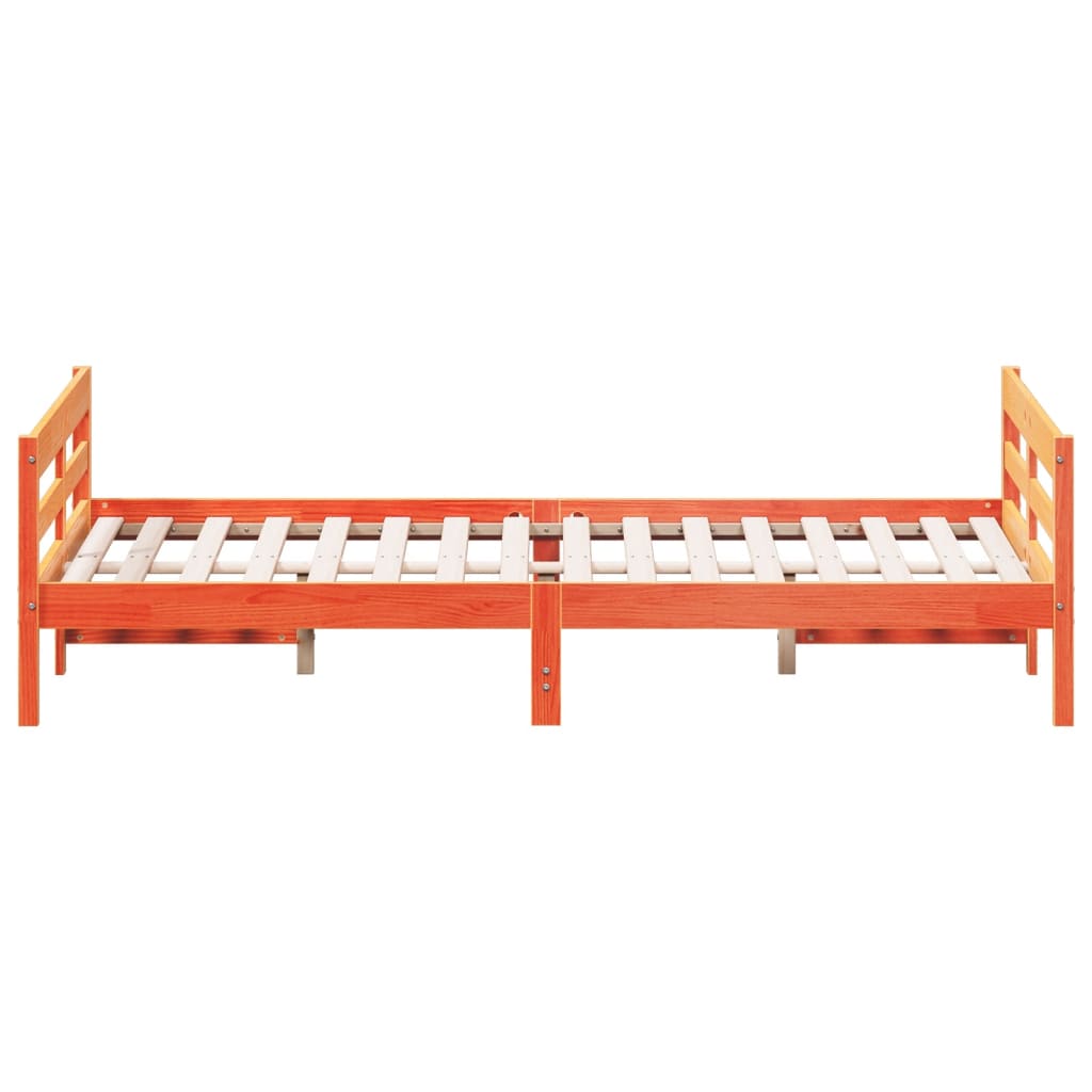 Bedframe zonder matras massief grenenhout wasbruin 140x200 cm is nu te koop bij PeponiXL, paradijselijk wonen!