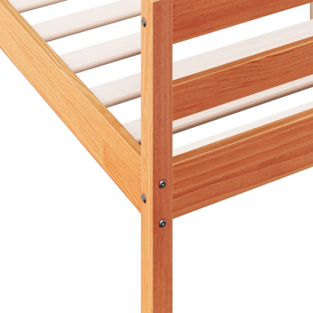 Bedframe zonder matras massief grenenhout wasbruin 140x200 cm is nu te koop bij PeponiXL, paradijselijk wonen!