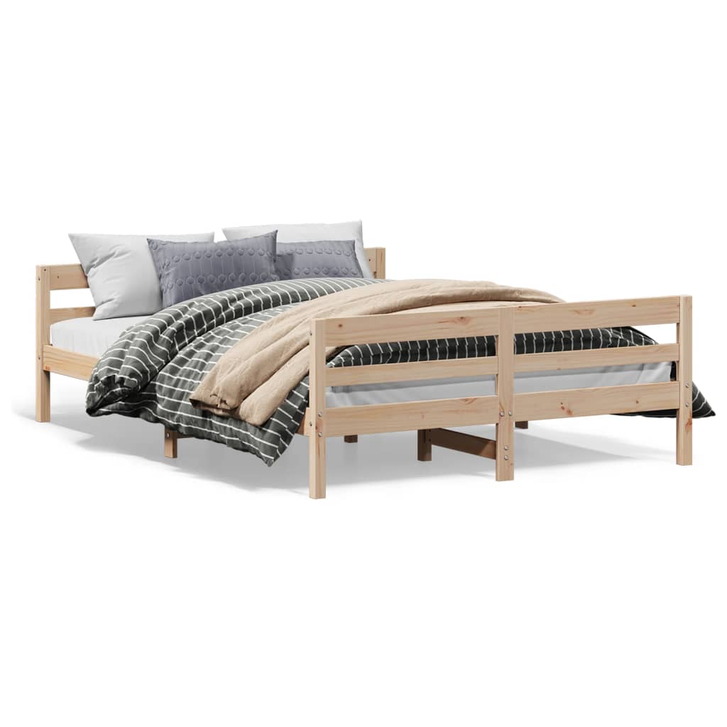 Bedframe zonder matras massief grenenhout 120x200 cm is nu te koop bij PeponiXL, paradijselijk wonen!