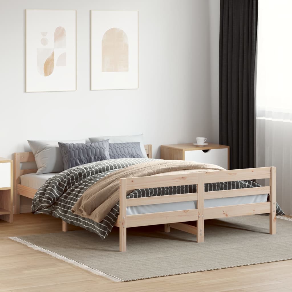 Bedframe zonder matras massief grenenhout 120x200 cm is nu te koop bij PeponiXL, paradijselijk wonen!