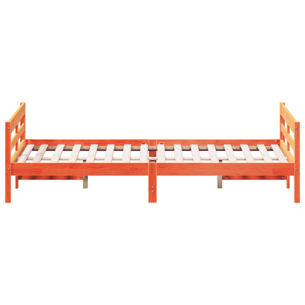 Bedframe zonder matras massief grenenhout wasbruin 120x200 cm is nu te koop bij PeponiXL, paradijselijk wonen!