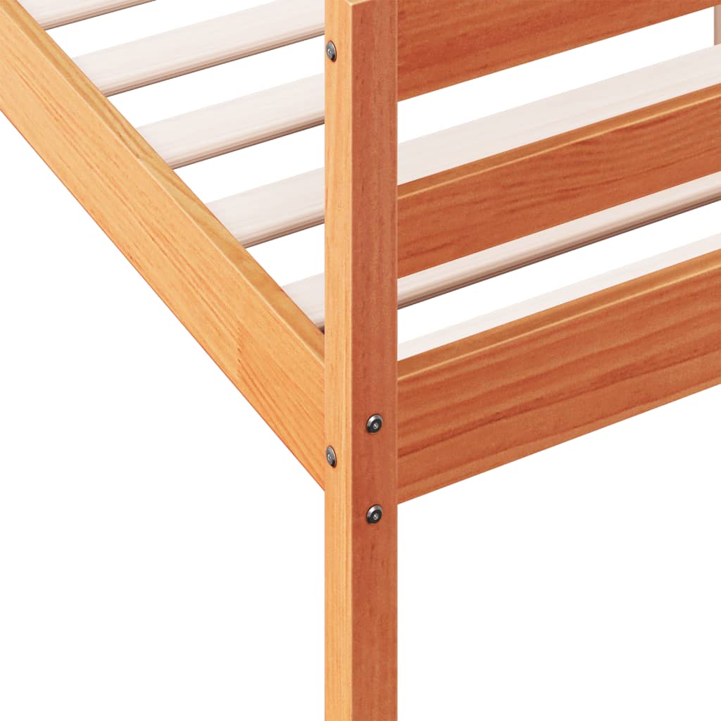 Bedframe zonder matras massief grenenhout wasbruin 120x200 cm is nu te koop bij PeponiXL, paradijselijk wonen!