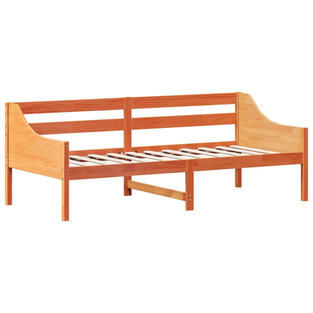 Bedbank zonder matras wasbruin 100x200 cm massief grenenhout is nu te koop bij PeponiXL, paradijselijk wonen!