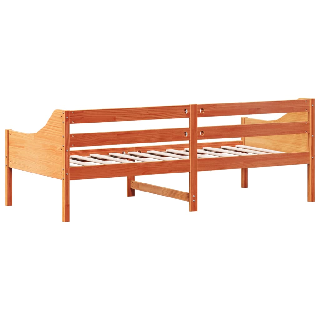 Bedbank zonder matras wasbruin 100x200 cm massief grenenhout is nu te koop bij PeponiXL, paradijselijk wonen!