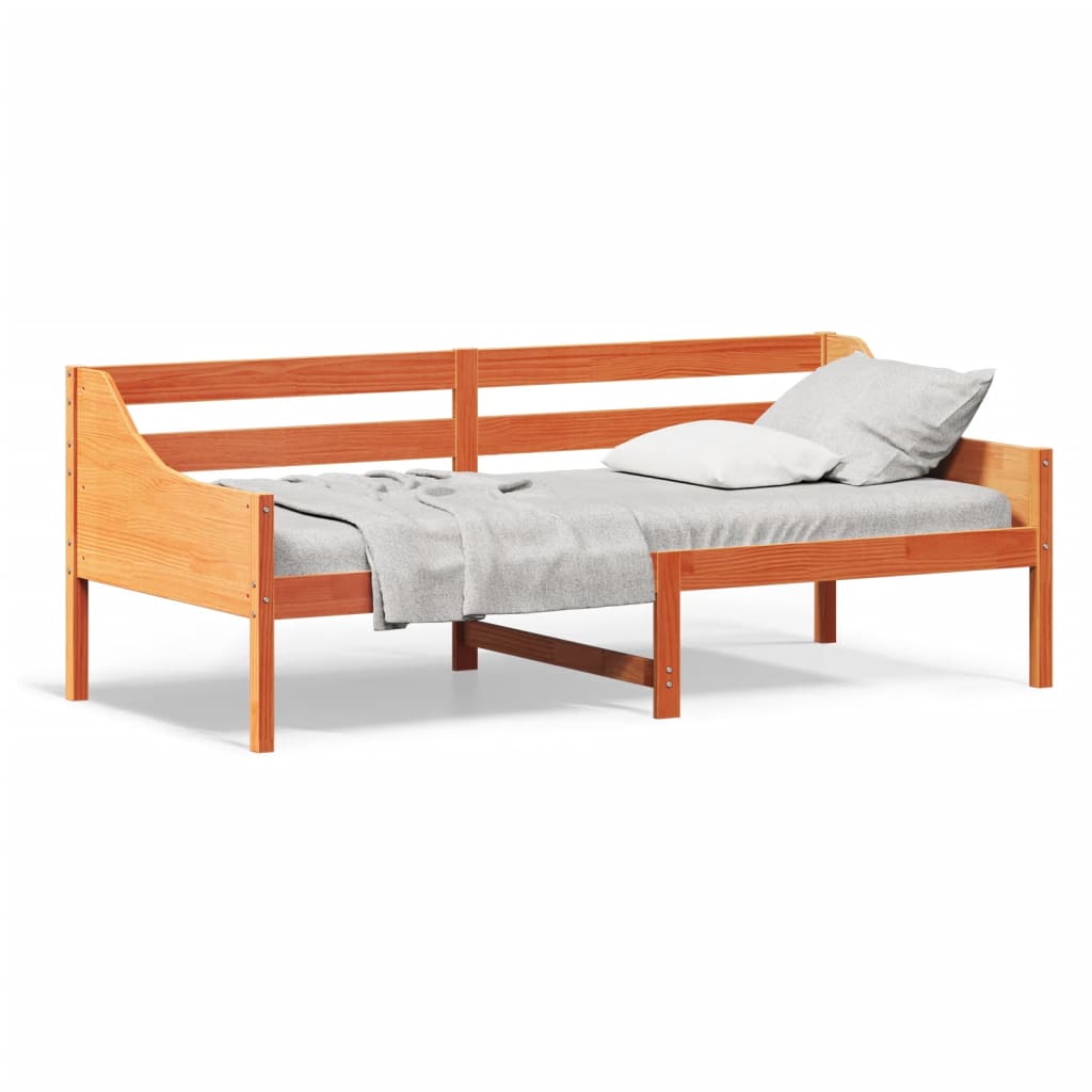Bedbank zonder matras wasbruin 100x200 cm massief grenenhout is nu te koop bij PeponiXL, paradijselijk wonen!