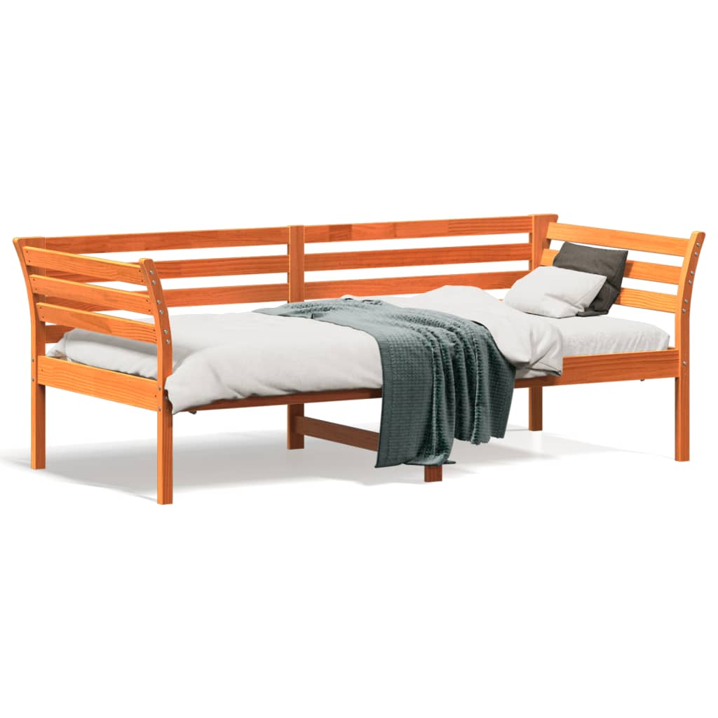 Bedbank zonder matras wasbruin 75x190 cm massief grenenhout is nu te koop bij PeponiXL, paradijselijk wonen!