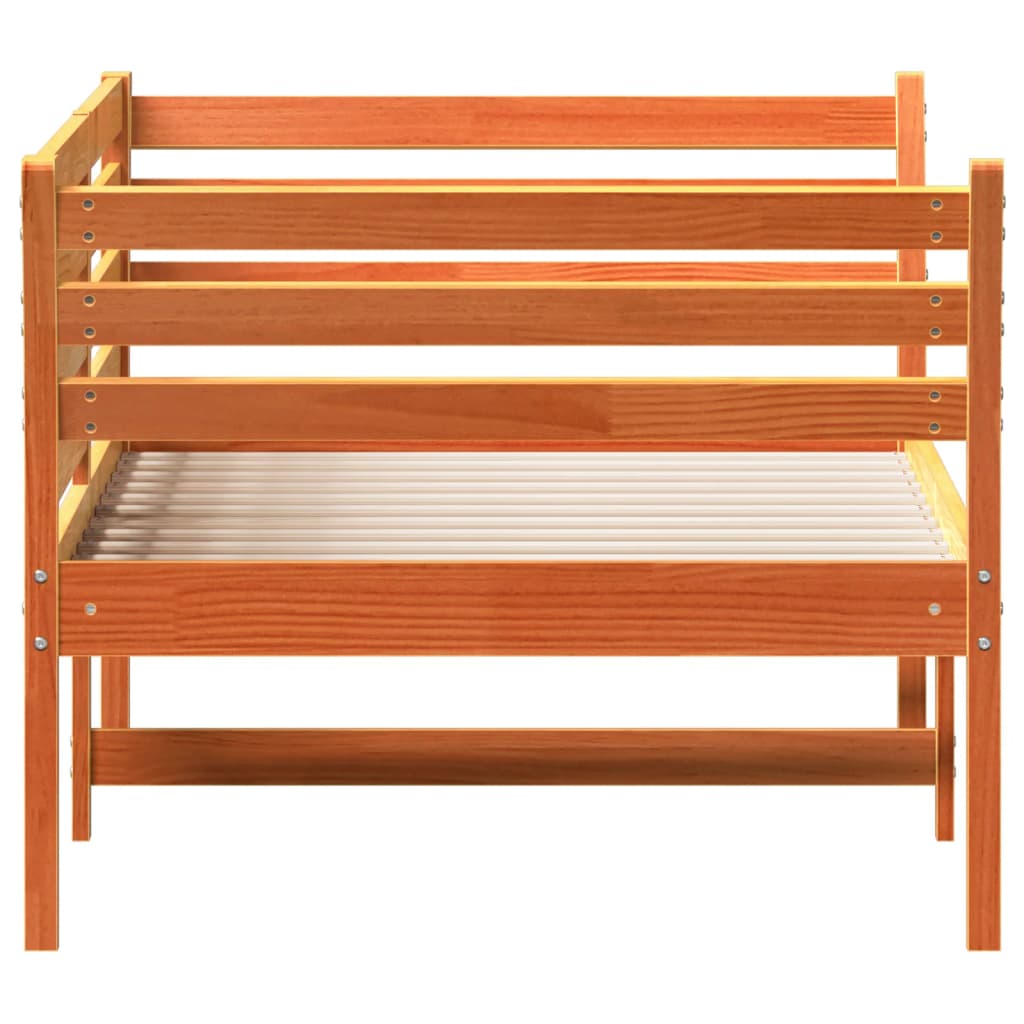 Bedbank zonder matras wasbruin 75x190 cm massief grenenhout is nu te koop bij PeponiXL, paradijselijk wonen!