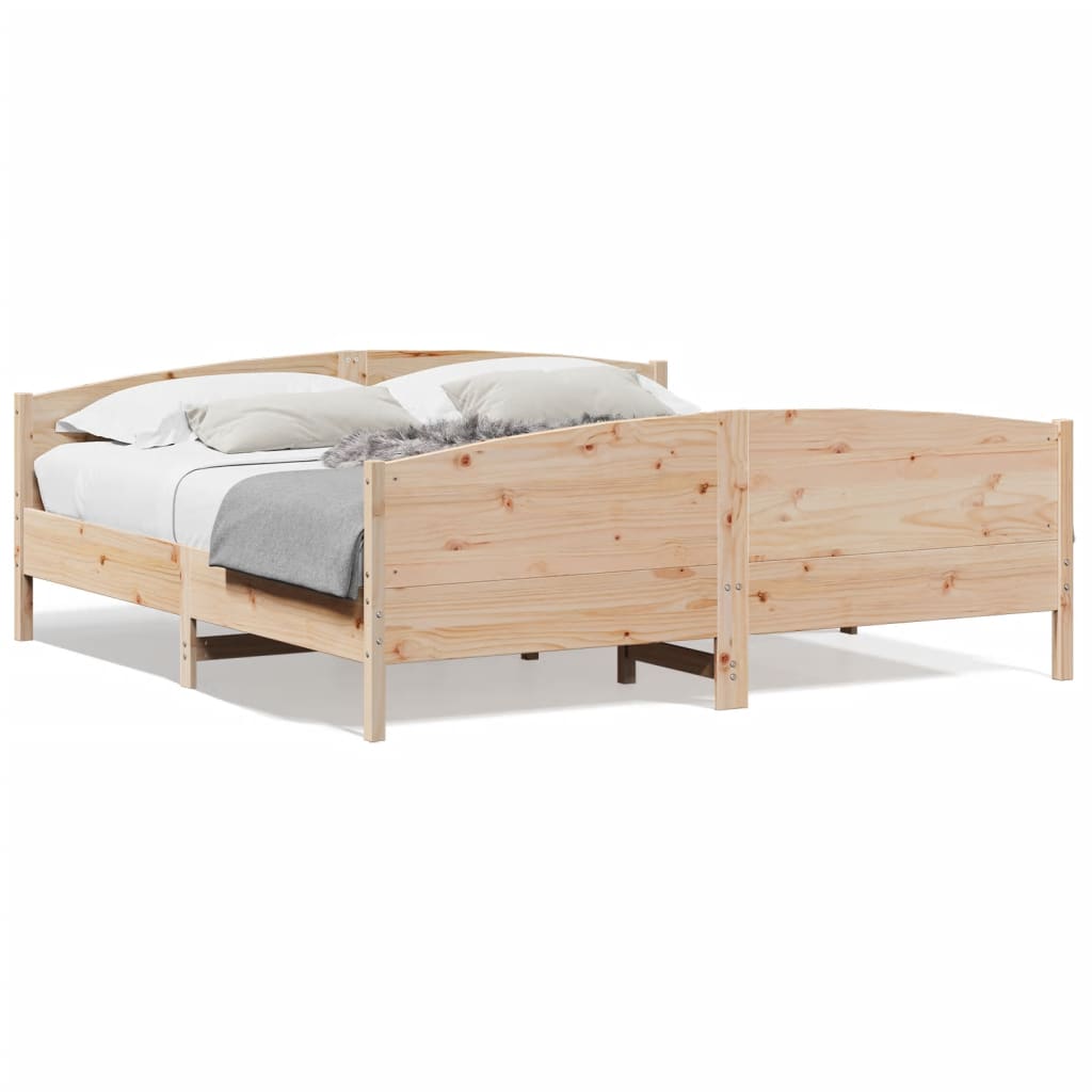 Bedframe zonder matras massief grenenhout 200x200 cm is nu te koop bij PeponiXL, paradijselijk wonen!
