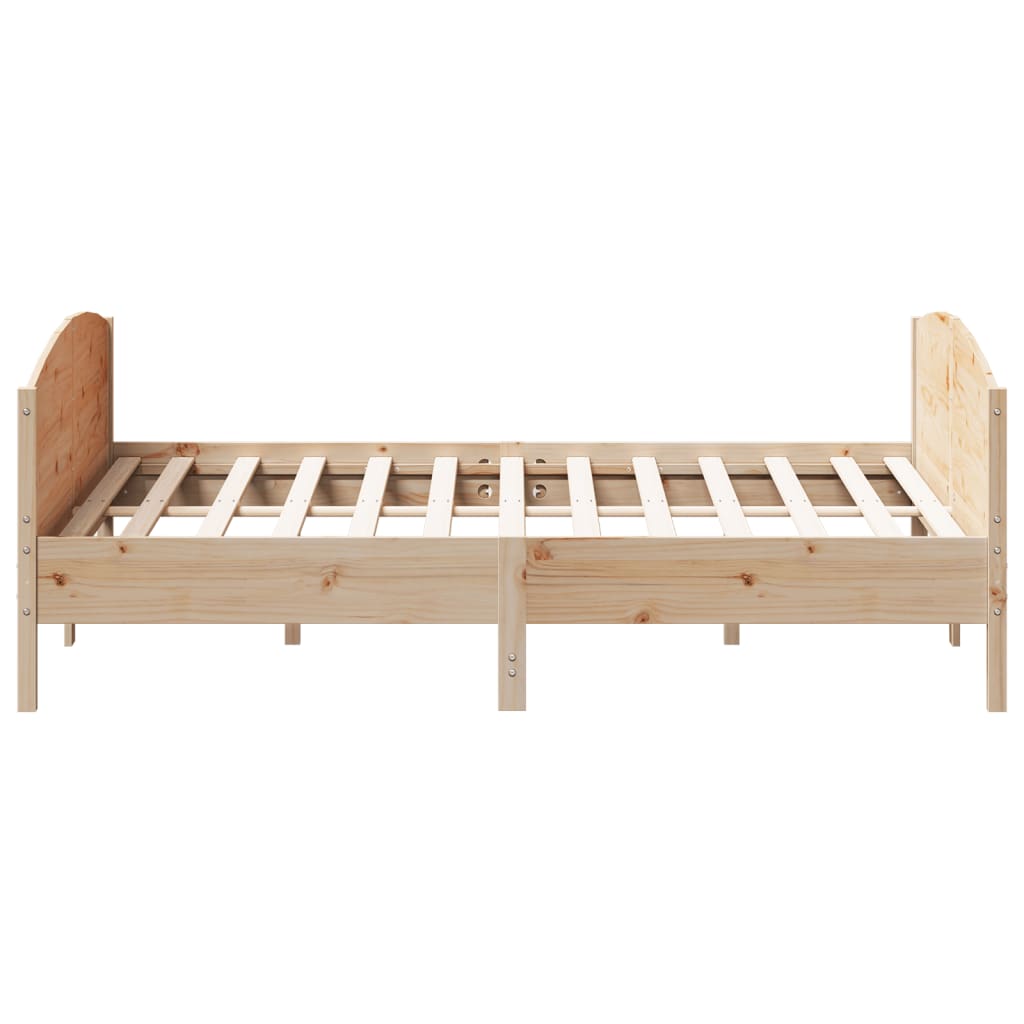 Bedframe zonder matras massief grenenhout 200x200 cm is nu te koop bij PeponiXL, paradijselijk wonen!