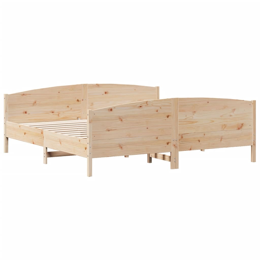 Bedframe zonder matras massief grenenhout 200x200 cm is nu te koop bij PeponiXL, paradijselijk wonen!