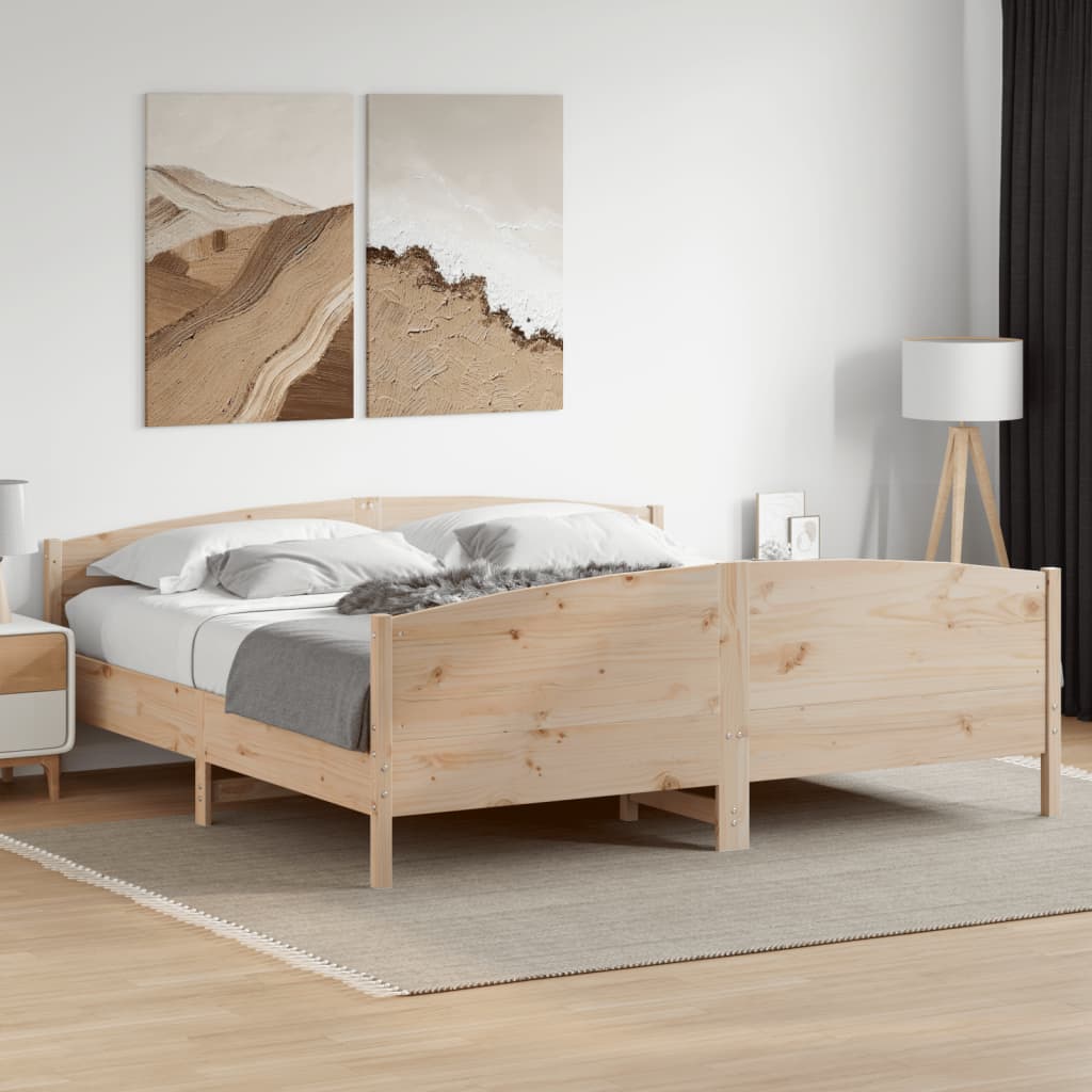 Bedframe zonder matras massief grenenhout 180x200 cm is nu te koop bij PeponiXL, paradijselijk wonen!