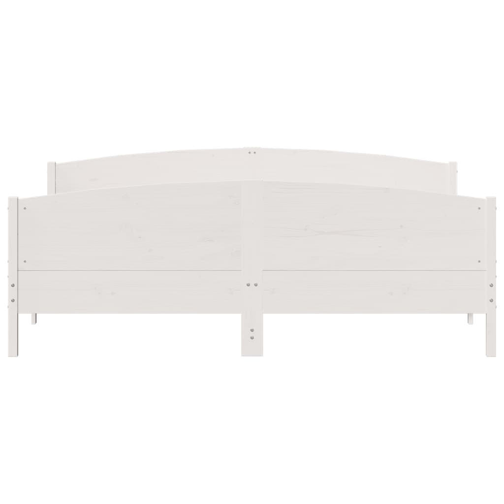 Bedframe zonder matras massief grenenhout wit 180x200 cm is nu te koop bij PeponiXL, paradijselijk wonen!