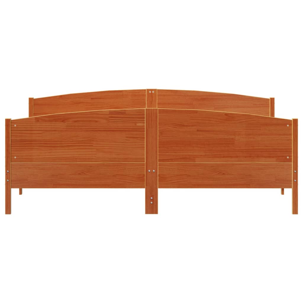 Bedframe zonder matras massief grenenhout wasbruin 180x200 cm is nu te koop bij PeponiXL, paradijselijk wonen!