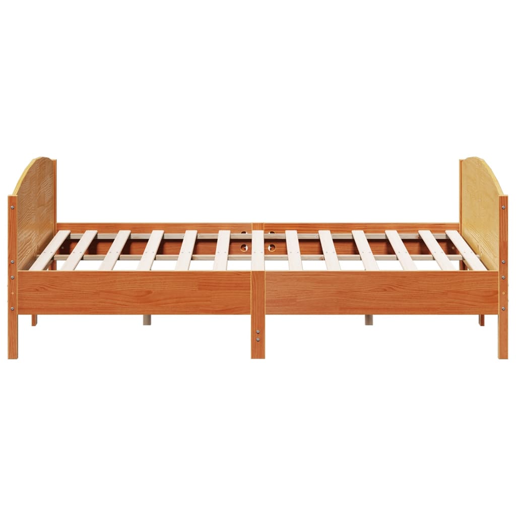 Bedframe zonder matras massief grenenhout wasbruin 180x200 cm is nu te koop bij PeponiXL, paradijselijk wonen!