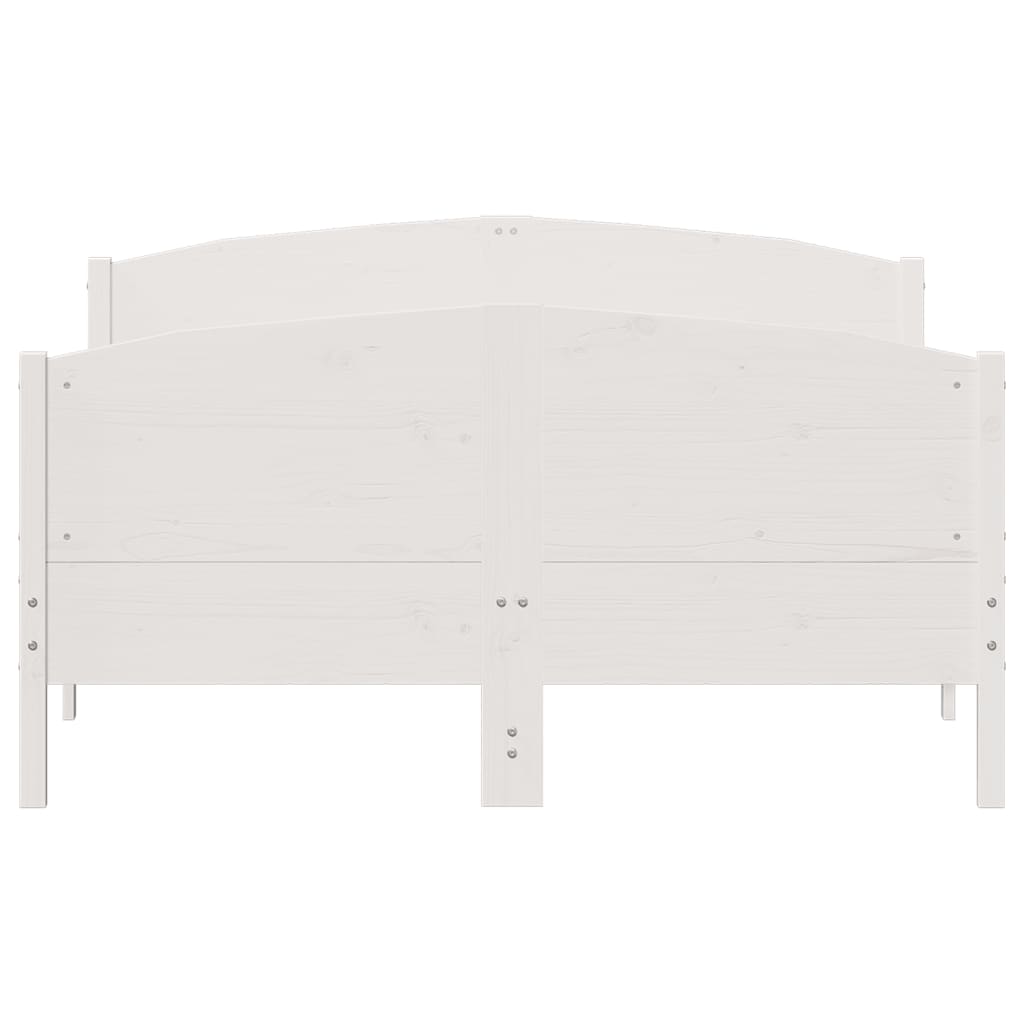 Bedframe zonder matras massief grenenhout wit 160x200 cm is nu te koop bij PeponiXL, paradijselijk wonen!