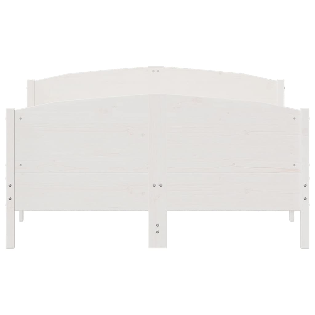Bedframe zonder matras massief grenenhout wit 150x200 cm is nu te koop bij PeponiXL, paradijselijk wonen!