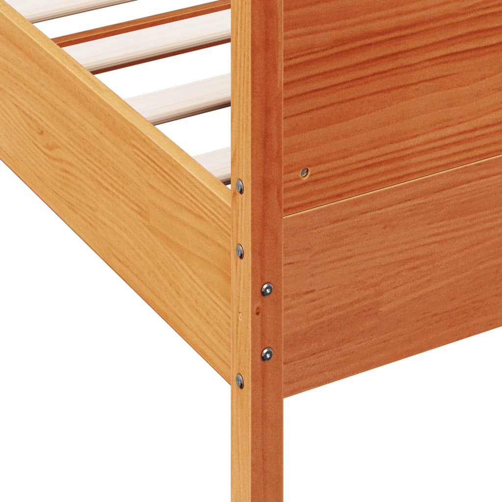Bedframe zonder matras massief grenenhout wasbruin 150x200 cm is nu te koop bij PeponiXL, paradijselijk wonen!