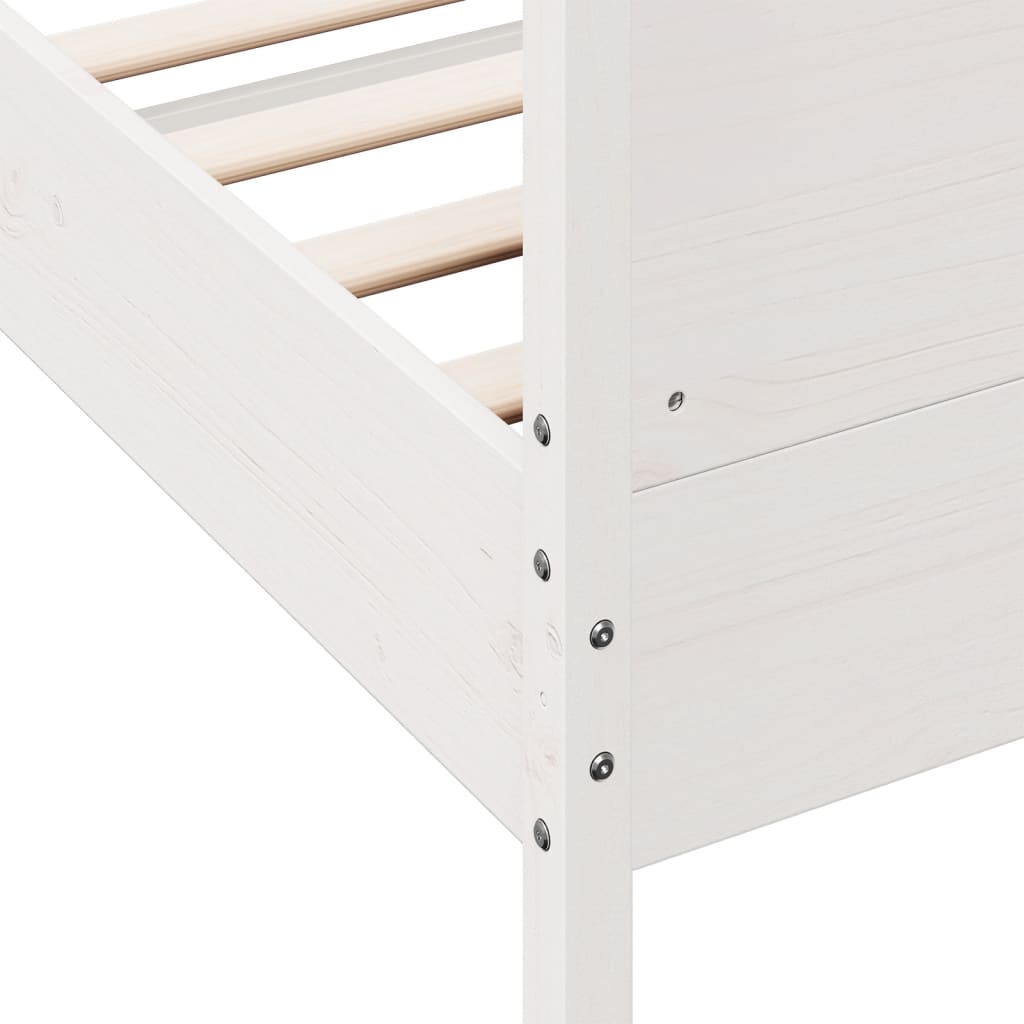 Bedframe zonder matras massief grenenhout wit 140x200 cm is nu te koop bij PeponiXL, paradijselijk wonen!