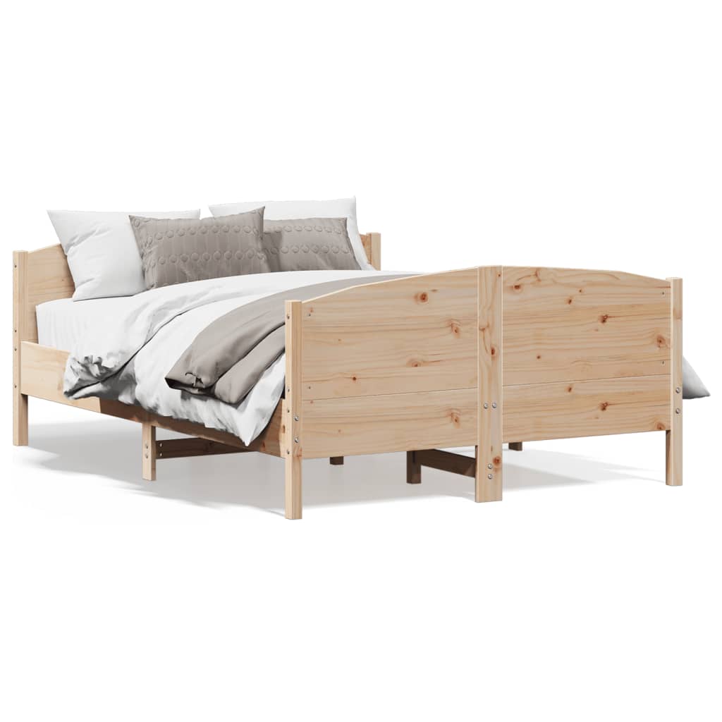 Bedframe zonder matras massief grenenhout 135x190 cm is nu te koop bij PeponiXL, paradijselijk wonen!