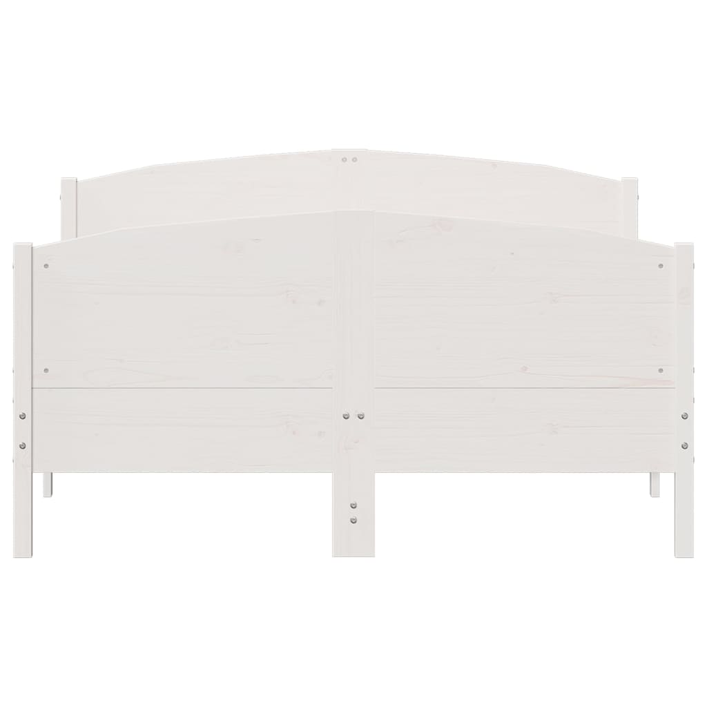 Bedframe zonder matras massief grenenhout wit 135x190 cm is nu te koop bij PeponiXL, paradijselijk wonen!