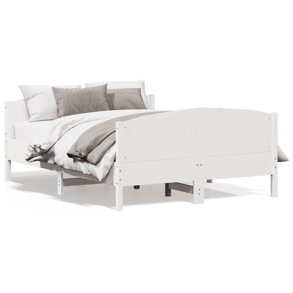 Bedframe zonder matras massief grenenhout wit 120x190 cm is nu te koop bij PeponiXL, paradijselijk wonen!