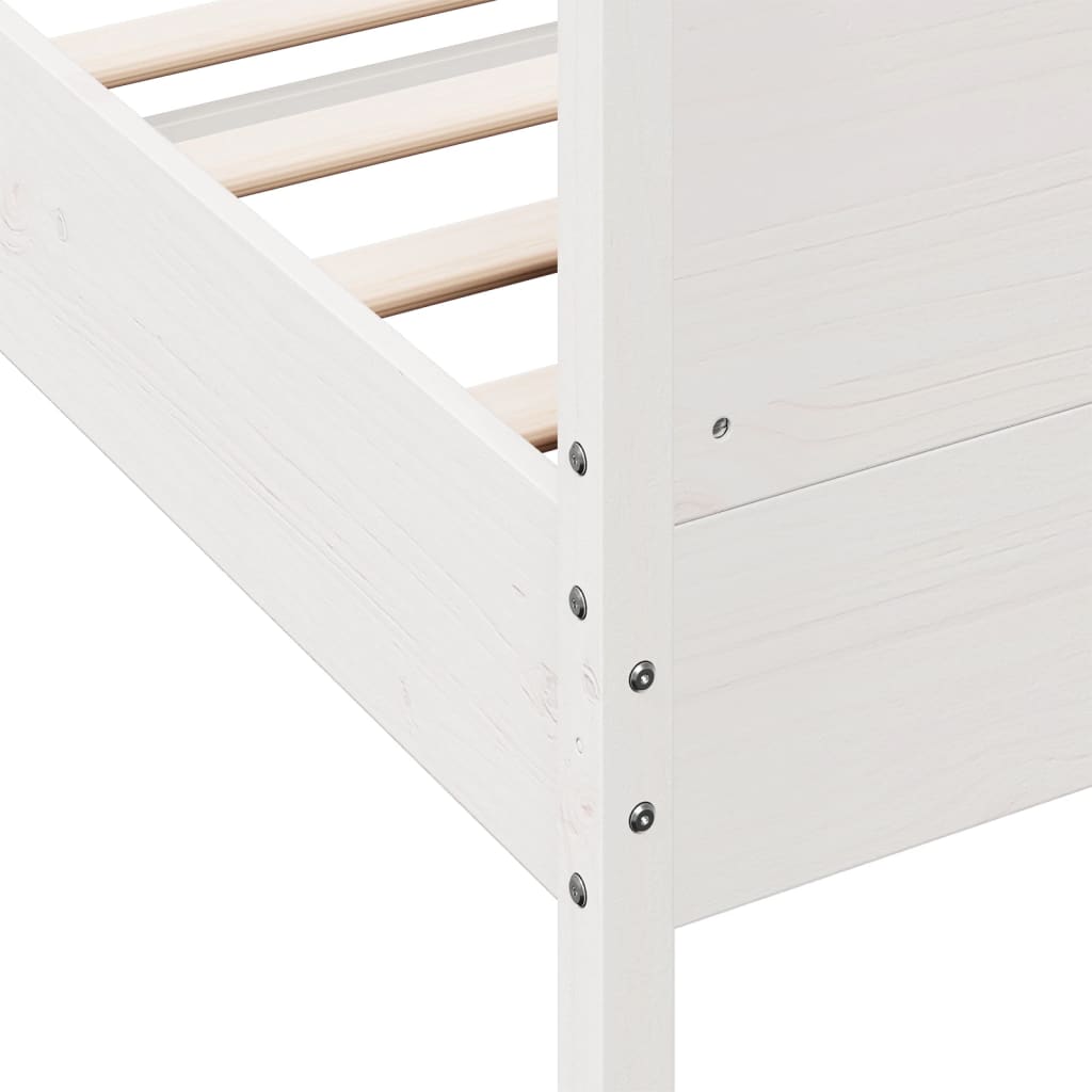Bedframe zonder matras massief grenenhout wit 120x190 cm is nu te koop bij PeponiXL, paradijselijk wonen!