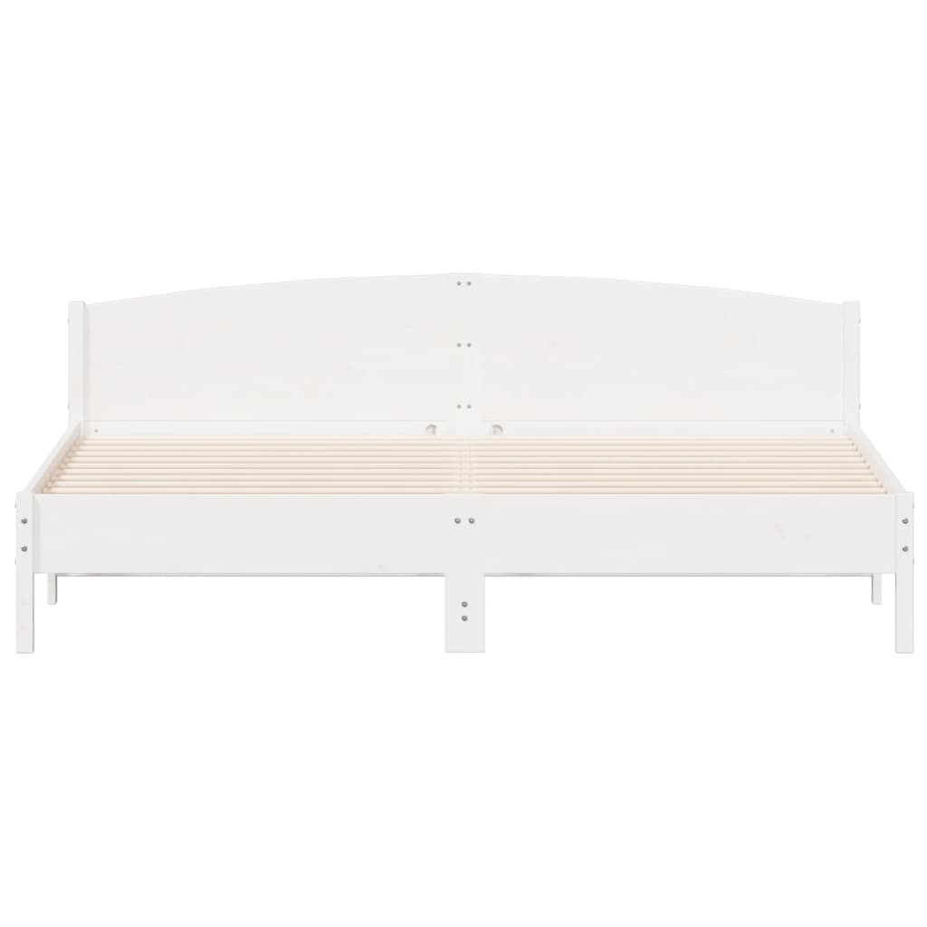 Bedframe zonder matras massief grenenhout wit 180x200 cm is nu te koop bij PeponiXL, paradijselijk wonen!