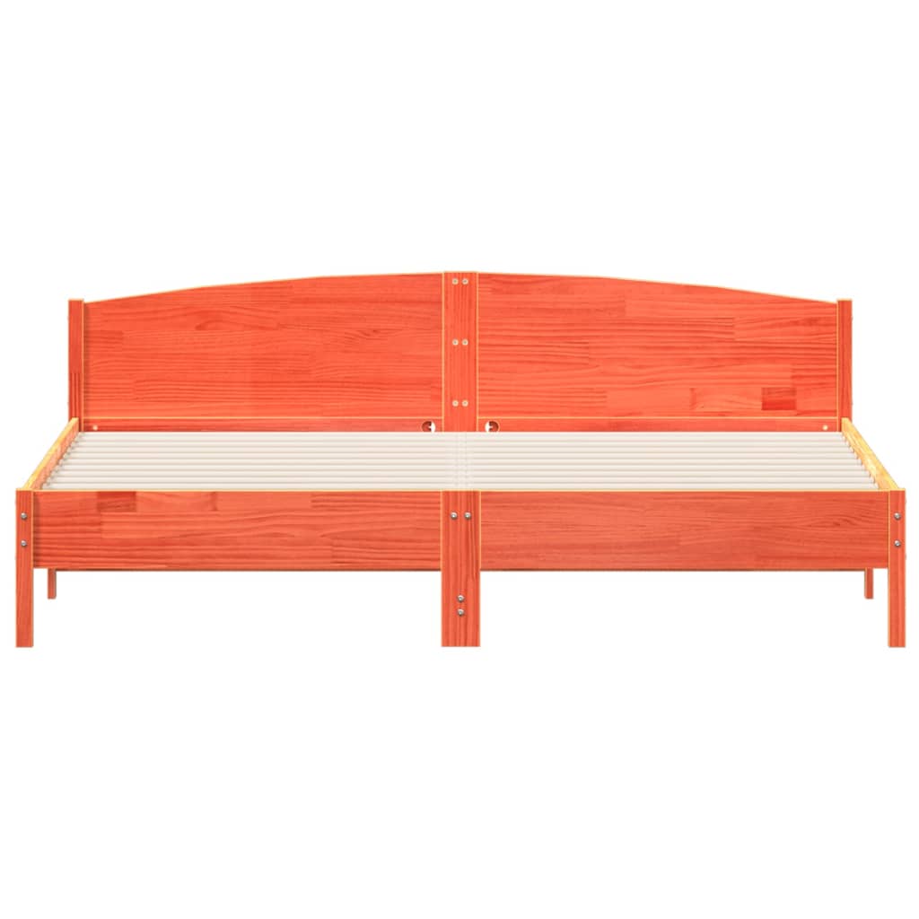 Bedframe zonder matras massief grenenhout wasbruin 180x200 cm is nu te koop bij PeponiXL, paradijselijk wonen!