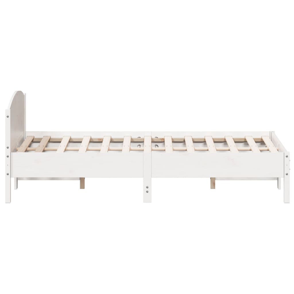 Bedframe zonder matras massief grenenhout wit 160x200 cm is nu te koop bij PeponiXL, paradijselijk wonen!