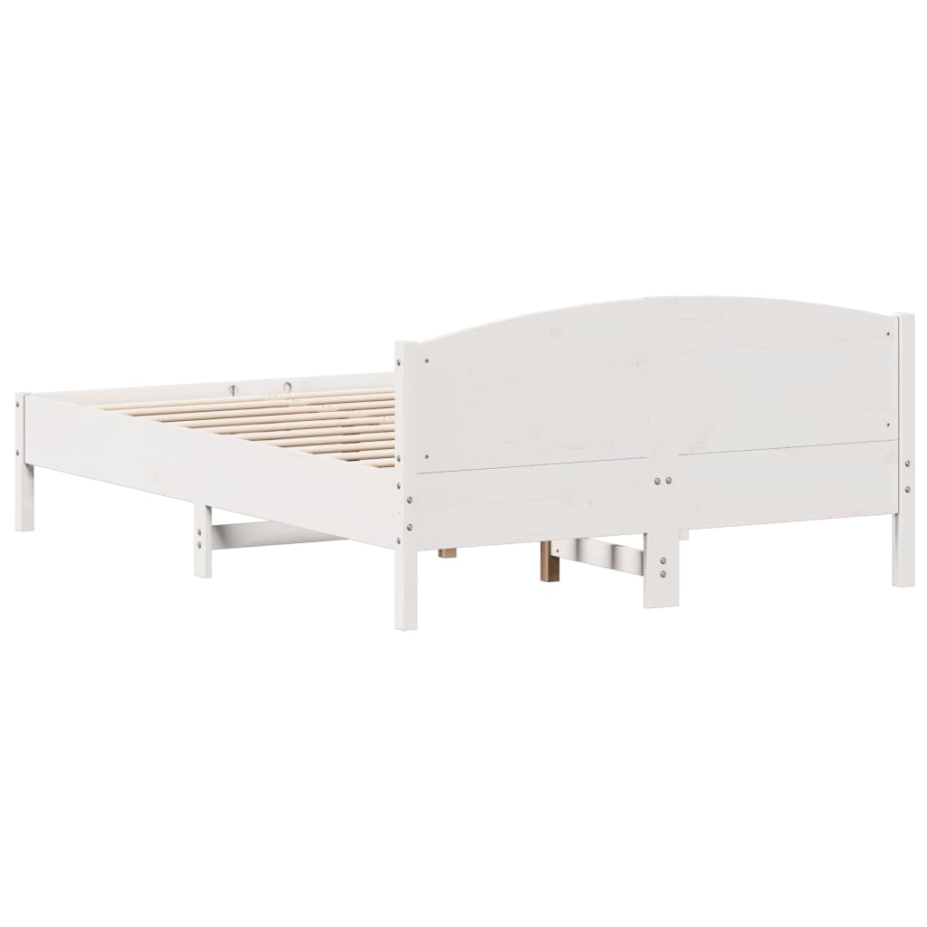 Bedframe zonder matras massief grenenhout wit 160x200 cm is nu te koop bij PeponiXL, paradijselijk wonen!